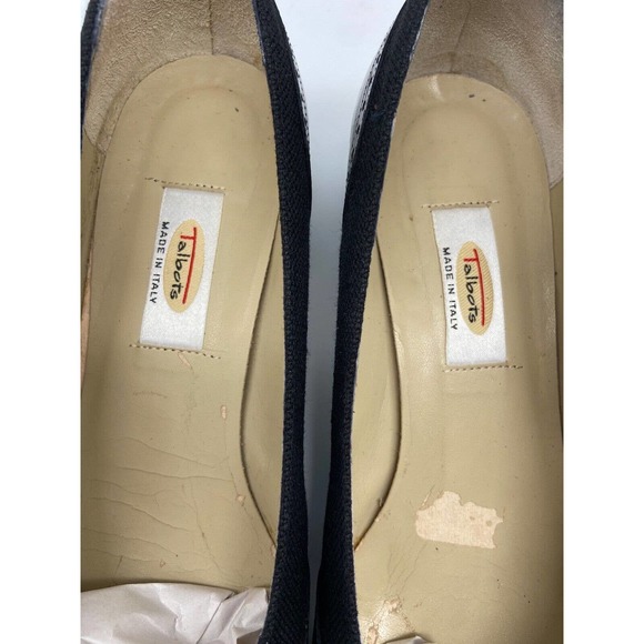 Talbots Shoes Women’s‎ Sz 8.5N Vero Cuoio Womens Square Toe 2” Heel Dress Black - Picture 10 of 12